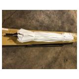 California Umbrella 9 ft. Aluminum Auto Tilt Patio Umbrella in White Olefin  Customer Returns See Pictures California Umbrella 9 ft. Aluminum Auto Tilt Patio Umbrella in White Olefin  Customer Returns See Pictures