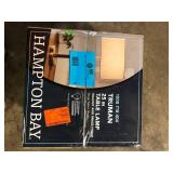 Hampton Bay Truman 24.5 in. Walnut and Brass Table Lamp  Customer Returns See Pictures Hampton Bay Truman 24.5 in. Walnut and Brass Table Lamp  Customer Returns See Pictures