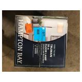 Hampton Bay Truman 58 in. Walnut and Brass Floor Lamp  Customer Returns See Pictures Hampton Bay Truman 58 in. Walnut and Brass Floor Lamp  Customer Returns See Pictures
