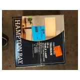 Hampton Bay Truman 24.5 in. Walnut and Brass Table Lamp   Customer Returns See Pictures Hampton Bay Truman 24.5 in. Walnut and Brass Table Lamp   Customer Returns See Pictures