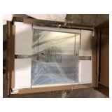 WELLFOR ROSA 40 in. W x 30 in. H Rectangular Aluminum Tri-View Medicine Cabinet with Mirror, Blum Hinge, Adjustable Shelves Customer Returns See Pictures WELLFOR ROSA 40 in. W x 30 in. H Rectangular Aluminum Tri-View Medicine Cabinet with Mirror, Blum Hinge, Adjustable Shelves Customer Returns See Pictures
