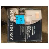 Hampton Bay Truman 58 in. Walnut and Brass Floor Lamp Customer Returns See Pictures Hampton Bay Truman 58 in. Walnut and Brass Floor Lamp Customer Returns See Pictures