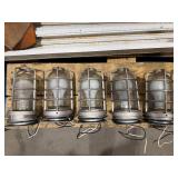 Five Vapor Tight Light Fixtures (586144) with Cage