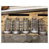 Five Vapor Tight Lighting Fixtures (586142) with Cages