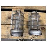 Two Vapor Tight Lighting Fixtures (586153) with Cages