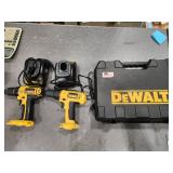Two DeWalt Drills (585834) Two chargers in case, no batteries