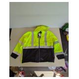 BERNE WORKWEAR 2XL HIGH VISIBILITY HOODED JACKET YELLOW BERNE WORKWEAR 2XL HIGH VISIBILITY HOODED JACKET YELLOW