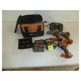 Ridgid Cordless Drill & Driver Set x 2