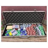 Metallic Case with poker Chips - Heavy Metallic Case with poker Chips - Heavy