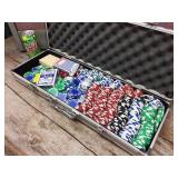 Metallic Case with poker Chips - Heavy Metallic Case with poker Chips - Heavy