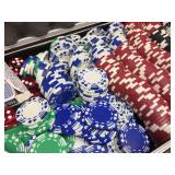 Metallic Case with poker Chips - Heavy Metallic Case with poker Chips - Heavy