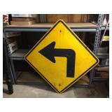 Large Turn Sign 30" x 30" Aluminum Large Turn Sign 30" x 30" Aluminum