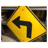 Large Turn Sign 30" x 30" Aluminum Large Turn Sign 30" x 30" Aluminum
