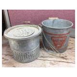 Classic Vintage "Falls City" Galvanized Minnow Bucket Classic Vintage "Falls City" Galvanized Minnow Bucket