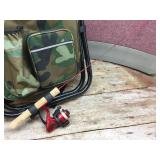 Ice Fishing Backpack Seat - Spear Decoy - Microlite Rod/Reel Ice Fishing Backpack Seat - Spear Decoy - Microlite Rod/Reel