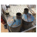 2 Larger Vintage Pour Cans 2 Larger Vintage Pour Cans
