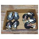 2 Sets of 4 Hard Rubber 3" Swivel Casters 2 Sets of 4 Hard Rubber 3" Swivel Casters