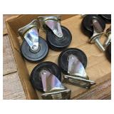 2 Sets of 4 Hard Rubber 3" Swivel Casters 2 Sets of 4 Hard Rubber 3" Swivel Casters