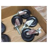 2 Sets of 4 Hard Rubber 3" Swivel Casters 2 Sets of 4 Hard Rubber 3" Swivel Casters