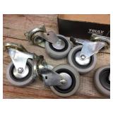 3 Sets of 4 Hard Rubber Gray 3" Swivel Casters 3 Sets of 4 Hard Rubber Gray 3" Swivel Casters