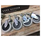 3 Sets of 4 Hard Rubber Gray 3" Swivel Casters 3 Sets of 4 Hard Rubber Gray 3" Swivel Casters