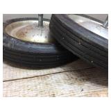Pair 10" Hard Rubber Utility Wheels - 1/2" Axle Pair 10" Hard Rubber Utility Wheels - 1/2" Axle