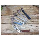 Group Adjustable Crescent Type Wrenches 6" - 10" Group Adjustable Crescent Type Wrenches 6" - 10"