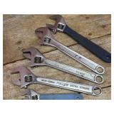 Group Adjustable Crescent Type Wrenches 6" - 10" Group Adjustable Crescent Type Wrenches 6" - 10"