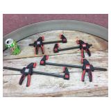 4 Bessey Bar Clamps 6" + 12" - Decent 4 Bessey Bar Clamps 6" + 12" - Decent