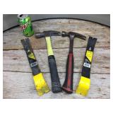 2 Framing Hammers & 2 Stanley "Wonder Bars" 2 Framing Hammers & 2 Stanley "Wonder Bars"