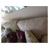 Beige Loveseat & Pillows Beige Loveseat & Pillows