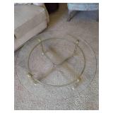 Beautiful Circular Glass & Metal Coffee Table Beautiful Circular Glass & Metal Coffee Table