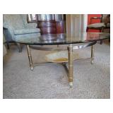 Beautiful Circular Glass & Metal Coffee Table Beautiful Circular Glass & Metal Coffee Table