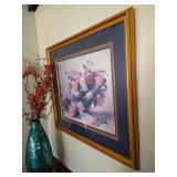 Framed Picture & Tall Vase Framed Picture & Tall Vase