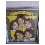 1910 Calendar & Framed Dionne Quintuplet Poster 1910 Calendar & Framed Dionne Quintuplet Poster