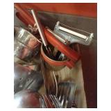 Tray of Vintage & New Kitchen Utensils - Foley Fork, Etc Tray of Vintage & New Kitchen Utensils - Foley Fork, Etc