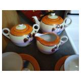 Hand Painted Tea Set With S&P Hand Painted Tea Set With S&P
