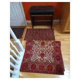 Padded Bench & (2) Area Rugs Padded Bench & (2) Area Rugs