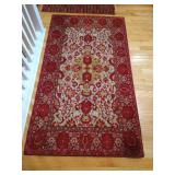 Padded Bench & (2) Area Rugs Padded Bench & (2) Area Rugs