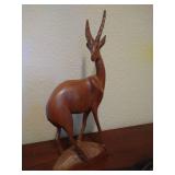(2) Wooden Hand-Carved Animals (2) Wooden Hand-Carved Animals