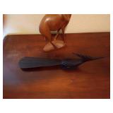 (2) Wooden Hand-Carved Animals (2) Wooden Hand-Carved Animals