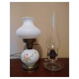 (2) Lamps - Electric & Hurricane Lamp (2) Lamps - Electric & Hurricane Lamp