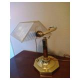 Brass & Glass Desk Lamp Brass & Glass Desk Lamp
