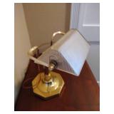 Brass & Glass Desk Lamp Brass & Glass Desk Lamp