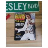 Elvis Presley Tin Sign & Magazine, Etc Elvis Presley Tin Sign & Magazine, Etc