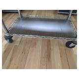 NSF Rolling Cart w/ Handle & Basket Top NSF Rolling Cart w/ Handle & Basket Top