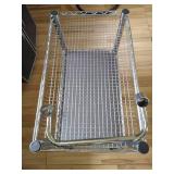 NSF Rolling Cart w/ Handle & Basket Top NSF Rolling Cart w/ Handle & Basket Top