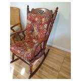 Sturdy Wood Rocking Chair w/ Cushions Sturdy Wood Rocking Chair w/ Cushions