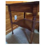 Pretty Wood Side Table w/ Shelf Pretty Wood Side Table w/ Shelf