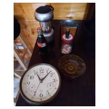 Misc. Lot - Wall Guitar Holder, Clock, Etc Misc. Lot - Wall Guitar Holder, Clock, Etc